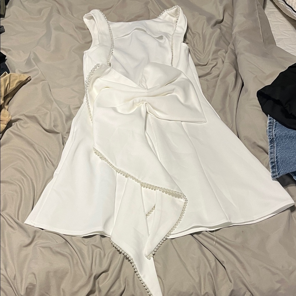 Elegant White Sleepwear Dress